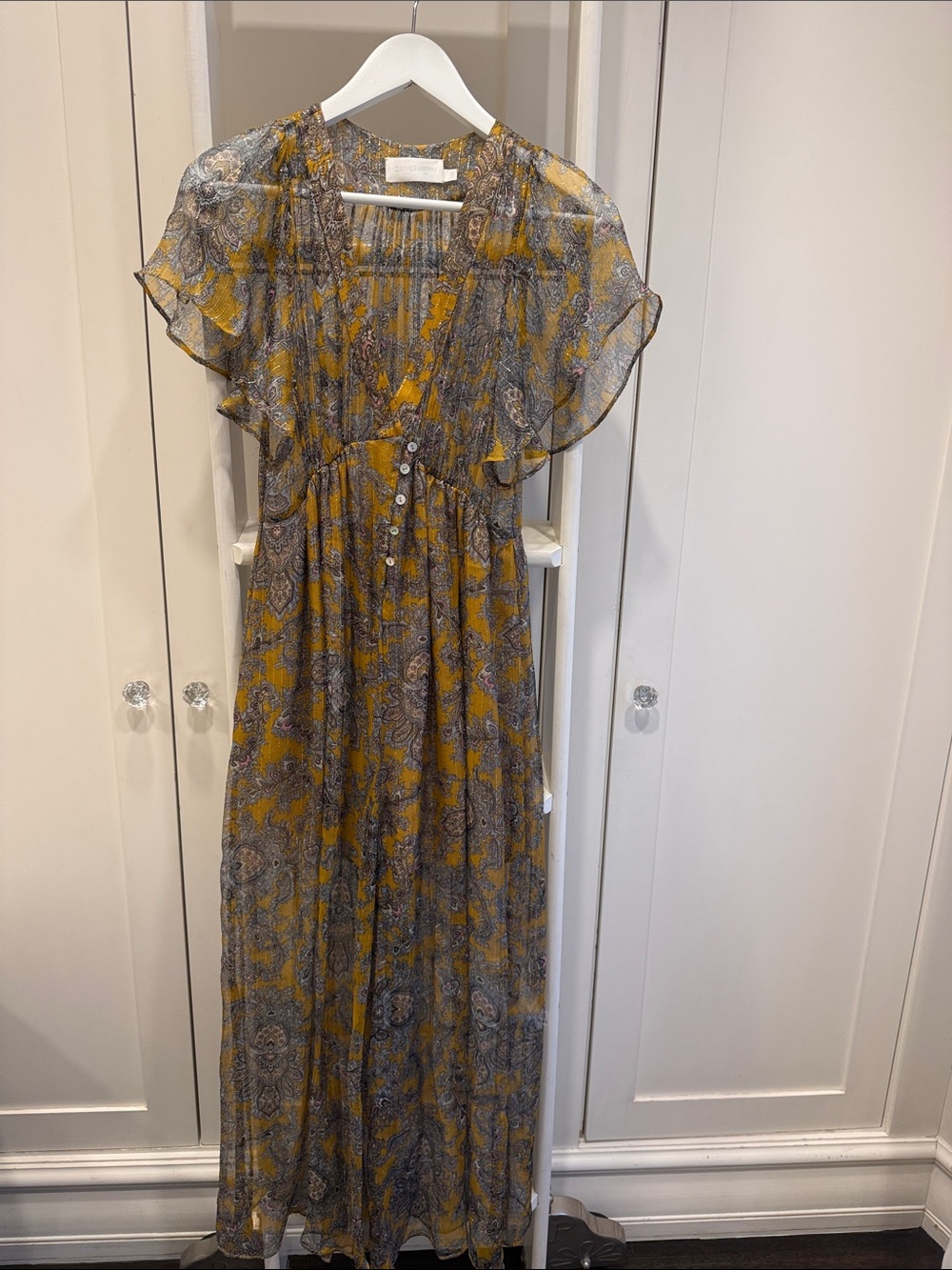 Zimmermann Silk Paisley Wide Leg Jumpsuit Size 0